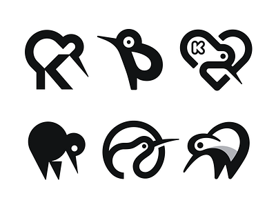 Kiwi fellas bird kiwi logo mark symbol