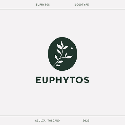 Euphytos logo design branding design green herbalist leaves logo logo design natural typo typography