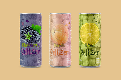 Soda Can Design | Three Flavors | 2023 branding graphic design illustration soda can design soda rebrand soft drink brand soft drink can vector