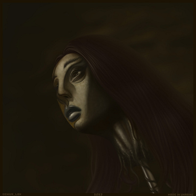 💛💎Genuis Last💎💙 2d art digital art digital illustration digital portrait girl horror portrait scary