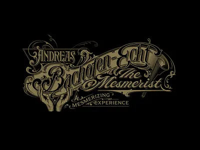 The Mesmerist hand lettering logotype schmetzer typography