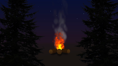 bonfire 2d animation illustration