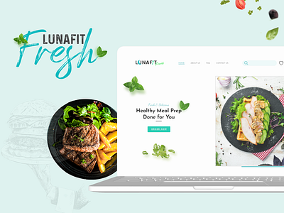 Food Website Web Design app cover page design diet website food website uiux uiux design web design website