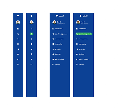 Sidebar Navigation app design ui ux