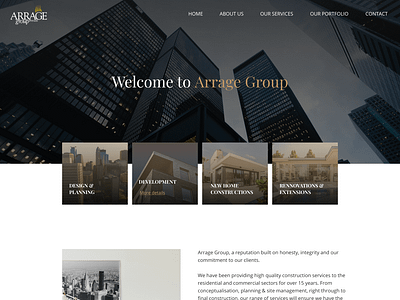 Arrage group - Webdesign
