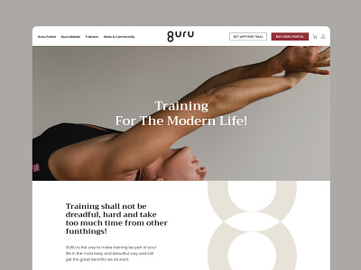 Guru Website Design design sport training ui ux web website workout workoutapp