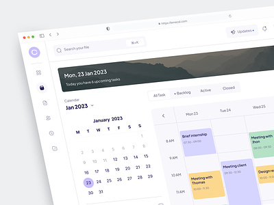 Calyst - Calendar Management Dashboard agenda appointment calendar custom dashboard dashboard calendar dates event google calendar meeting modify events product design project management reminder saas schedule task to do ui ux