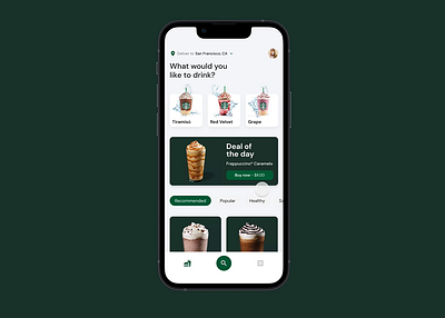 Starbucks Delivery App animation dailyui deliveryapp design mockups motion starbucks ui ux uxuidesign