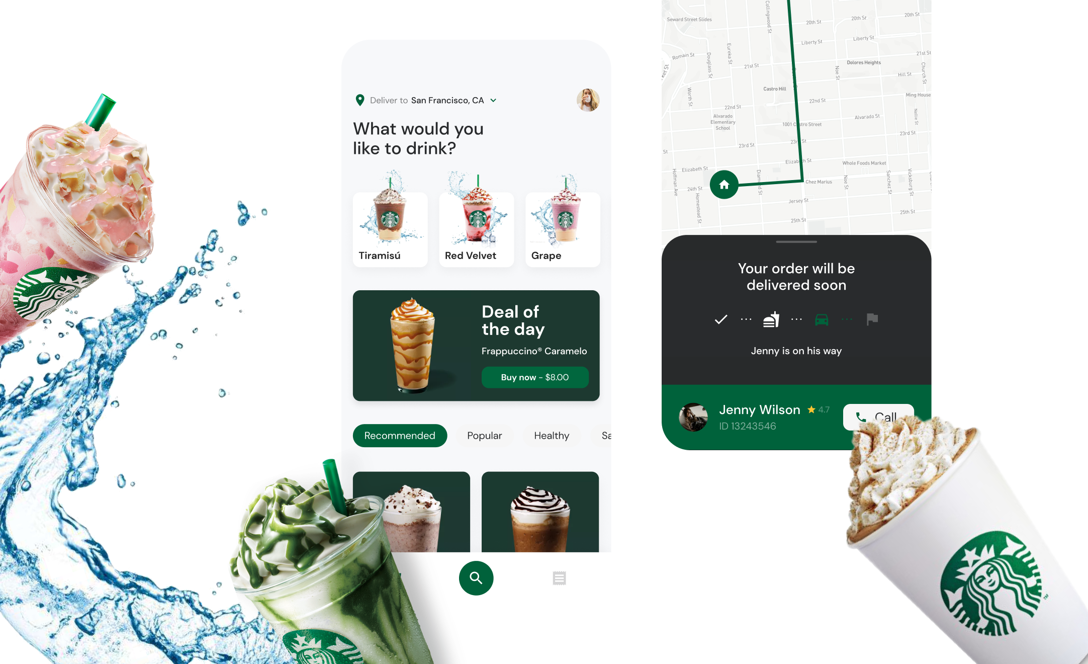 Starbucks Delivery App by Sofia Flores on Dribbble