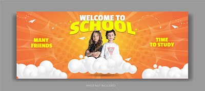 Banner Template Welcome To School banner branding graphic design school banner template template banner