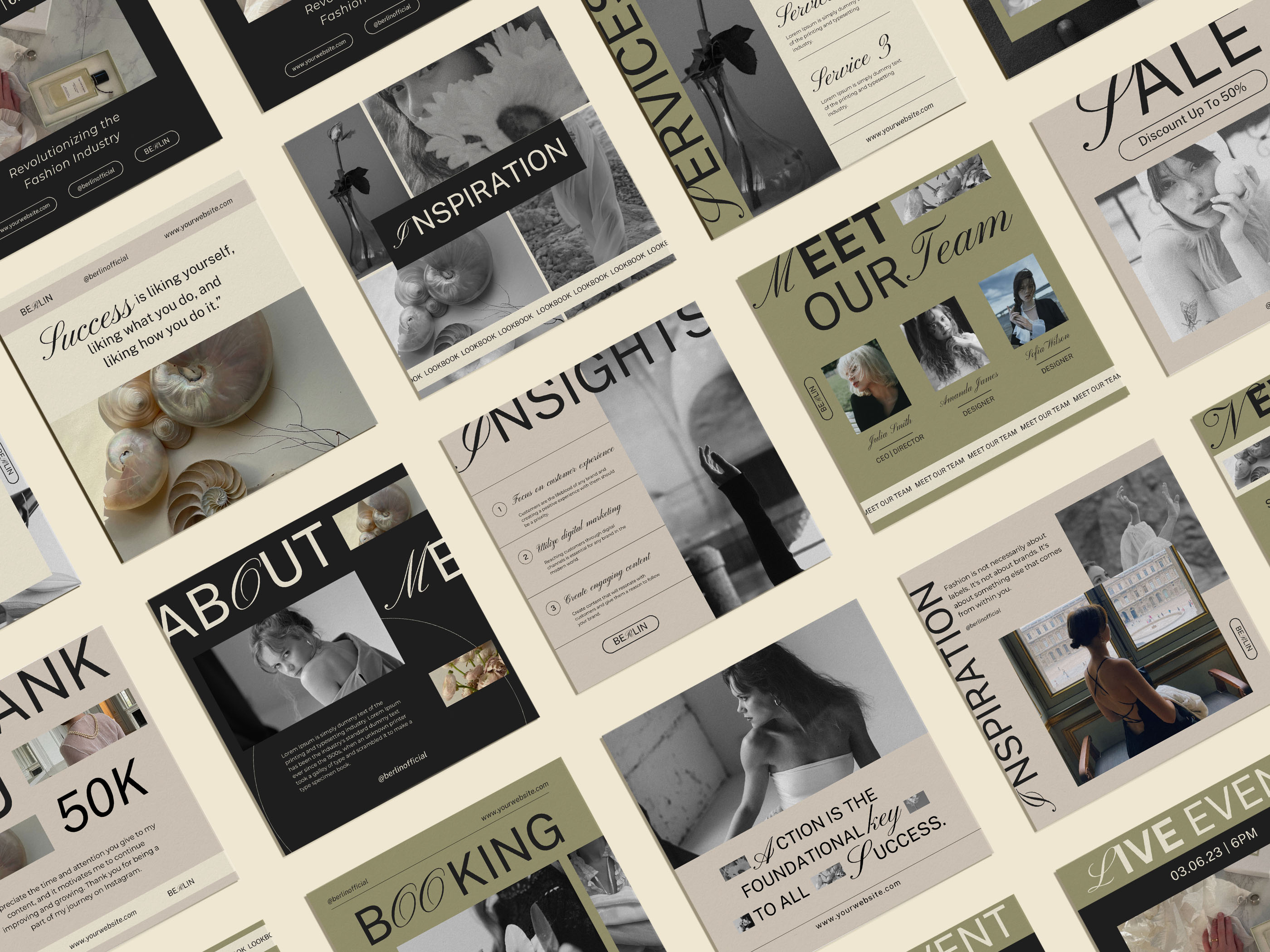 Berlin Social Media Canva Templates canva canva template design graphic design instagram bundle instagram template marketing social media