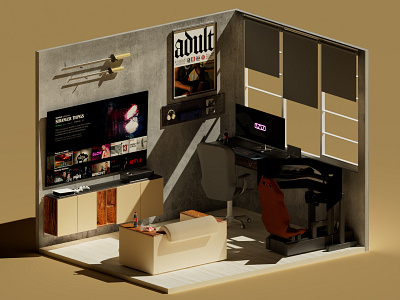 3D Room — Adult Territory 3d arnold cg cinema4d computer katana room rozov visualisation wnbl workspace