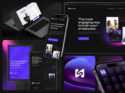 Meta-Skills award brand branding case study corporate identity design landingpage logo logo design stationery ui ux virtual reality vr web webdesign website
