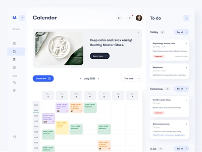 Mental health application - Calendar 2d app appointments branding calendar commercial project design doctor gotoinc graphic design health healthcare illustration logo medicine mentalthy project mentathy modern ui modern ux ui