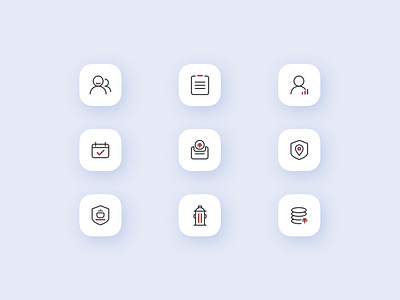 Minimalist icon app design ui