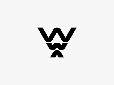 Double W icon letter logo modern monogram simple