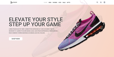 UI design for shoes website graphic design landing page ui uides