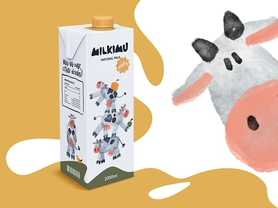 Milk Carton Packaging Design beverage branding character art cow dairy design design studio digital art digital illustration food graphic design illustration illustrator logo marketing milk milk box milk carton packaging packaging design