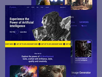 Landing Page- AI Image Generator ai ai art genarator ai landing page ai website artificial intelligence dark mode framer framer template home page landing page landing page design nft ui ux ux design web 3 web design webflow webflow template website