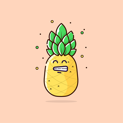 pineapple art branding design emotion expression fruits fun game assets graphic design icon illustration logo ui vector