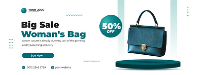 Woman's Bag Design, Big sale template bag banner banner sale big sale branding design design bag graphic design template banner woman bag