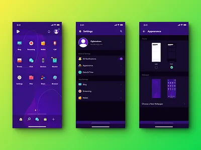 Mobile Operating System figma home mobile os settings ui