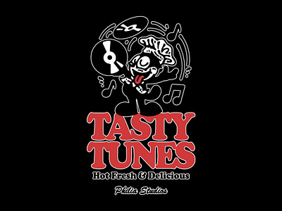 Tasty Tunes cartoon clothing clothing brand illustration record record label street wear t shirt design tee design tees design vinyl