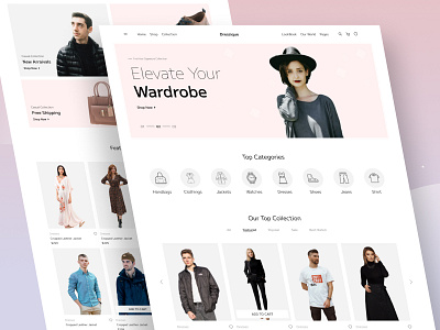 Fashion Ecommerce Landing Page Design design ecommerce fashion fashion ecommerce interface landing page template ui website