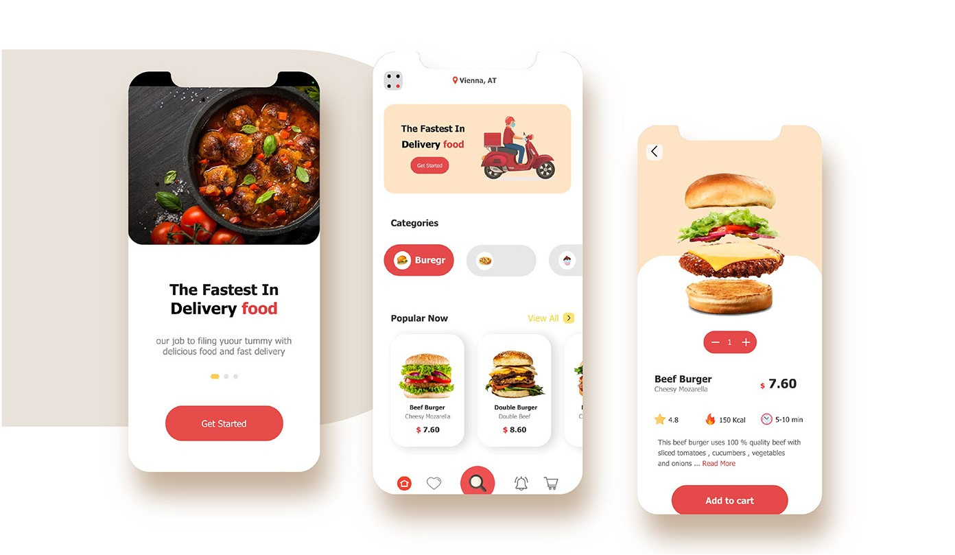 Food delivery application UIUX design by Amirhossein on Dribbble