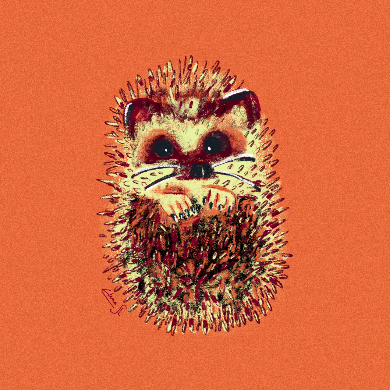 Hi! I'm a hedgehog! 🦔 🦔 2d animal animal design animal illustration artwork character character design colorful concept art hedgehog illustration pencil illustration procreate procreate illustration vector illustration