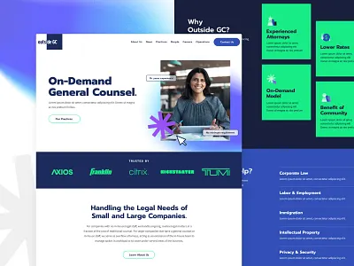 Law Firm Homepage home homepage landing law lawfirm layout legal masthead new media campaigns ui web design website