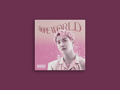 Album cover - Hope World, J-hope album cover amateur designer design graphic design illustration illustrator photoshop poster