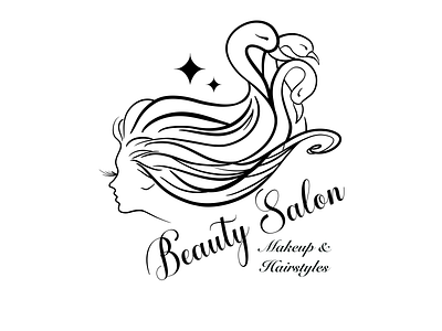 Beauty Salon v1 beauty beauty salon brand branding hairstyles logo makeup swan swans