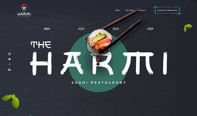 The Harmi Sushi - Website Design interactive features ui
