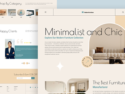Furniture Website Design branding design e commerce furniture ui ux website design