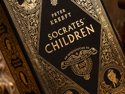 Socrates' Children (Bookset) book design engraving etching illustration line art packaging peter voth design woodcut