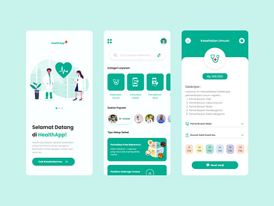 Healthcare Mobile App app design doctor health healthcare hospital mobile screen service ui
