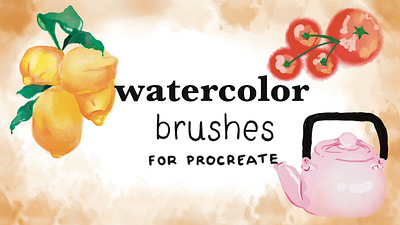 Watercolor Essential Brushes for Procreate brushes digital art digital brushes illustration procreate watercolor