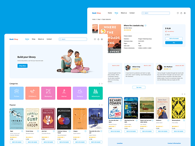 Book shop - Website book design shop ui ux