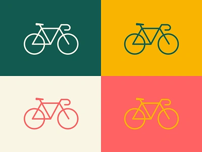 Riding In The Bike Lane bikes biking color color palette cycling cyclist design flat graphic design illustration minimal sketch