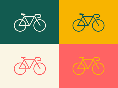 Riding In The Bike Lane bikes biking color color palette cycling cyclist design flat graphic design illustration minimal sketch