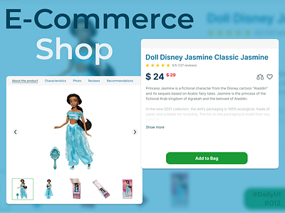 E-Commerce Shop (Single Item) (#DailyUI Challenge#12) dailyui design figma ui
