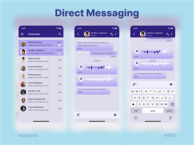 Direct Messaging (#DailyUI Challenge#13) dailyui design figma mobiledesign ui