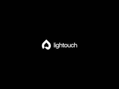 Lightouch abstract branding design fire hand light logo logotype minimal simple touch type typography
