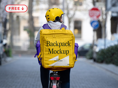 Delivery Backpack Mockup backpack branding delivery design download free freebie identity logo mockup mockups psd template typography