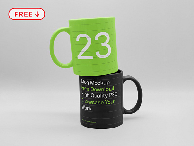 Free Two Ceramic Mug Mockup branding cafe coffee design download free freebie identity logo mockup mockups mug psd template typography