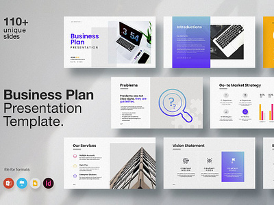 Business Plan PowerPoint Template app branding design graphic design illustration logo typography ui ux vector
