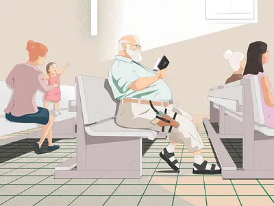 American Horror character design church comic book editorial gun illustration lobbyism religion weapon