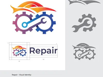 Car Repairing Logo Design 3d animation app art best logo brand identity branding design illustration logo ui