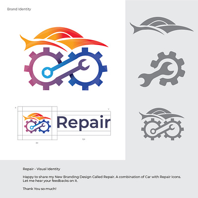 Car Repairing Logo Design 3d animation app art best logo brand identity branding design illustration logo ui